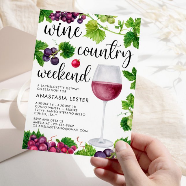 Invitation Wine Country Weekend Bachelorette Party (Créateur téléchargé)