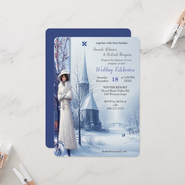 Invitation Winter Celebrations in Amsterdam (Devant/Arrière en situation)