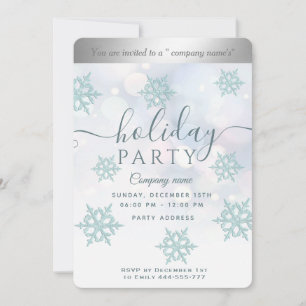 Invitation Winter merveilleux entreprise Fête de vacances Inv
