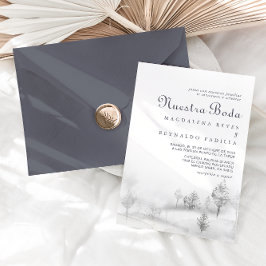 Invitation Winter Mountain Forest Nuestra Boda Mariage