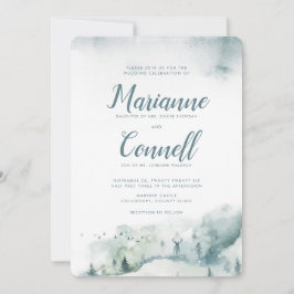 Invitation Winter Mystère III Mariage de script informel