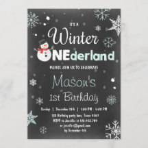Winter Onederland fête d'anniversaire bonhomme de 