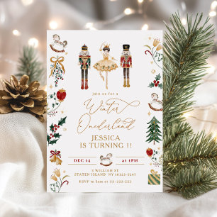 Invitation Winter Onederland Nutcracker 1er anniversaire