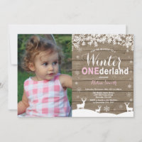 Winter Onederland Rustic Girl 1er anniversaire Pho