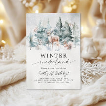 Winter ONEderland Woodland Forest 1st Birthday