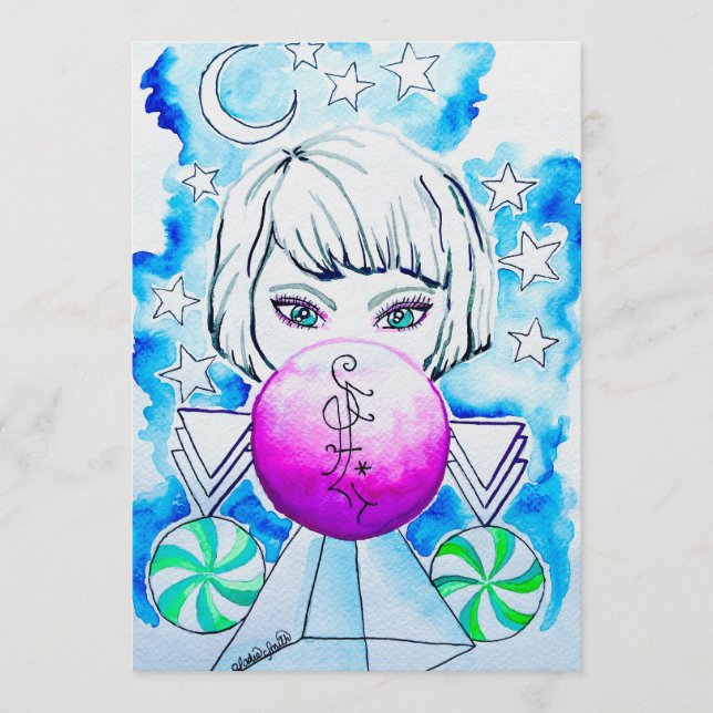Invitation Winter Season Sorceress Watercolor (Devant)