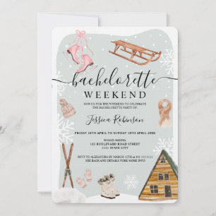 Invitation Winter ski bachelorette