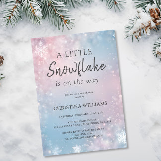 Invitation Winter Snowflake Baby Shower