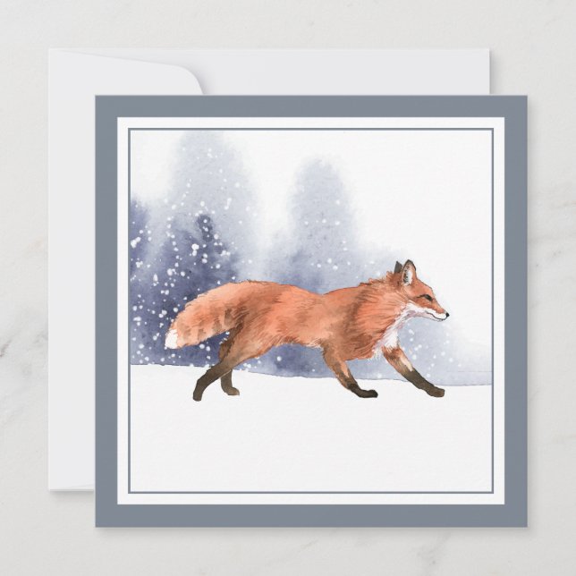 Invitation Winter Waterton Holiday Fox (Devant)