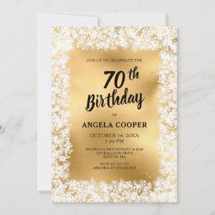 Invitation Winter White Gold 70e fête d'anniversaire