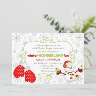 Invitation Winter Wonderland Anniversaire
