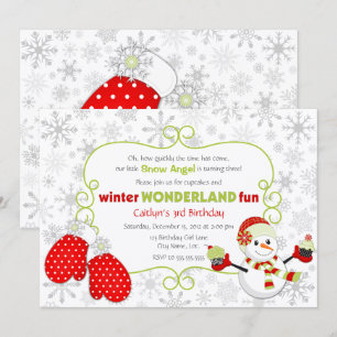 Invitation Winter Wonderland Anniversaire