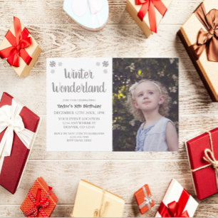 Invitation Winter Wonderland Anniversaire de enfant