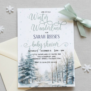 Invitation Winter Wonderland Baby shower de Noël