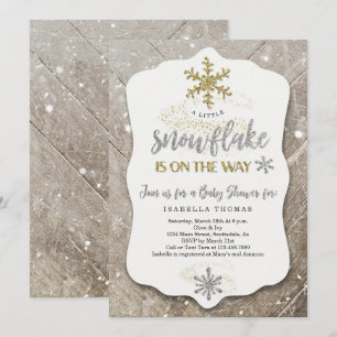 Invitation Winter Wonderland Baby shower neutre entre les sex