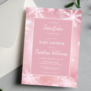 Invitation Winter Wonderland Baby shower rose