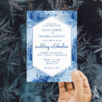 Winter Wonderland Blue Snowflakes Mariage