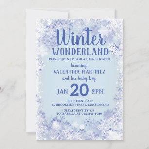 Invitation Winter Wonderland Boy Baby shower