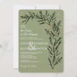 Invitation Winter Wonderland Christmas Wedding