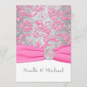 Invitation Winter Wonderland Crystal Buckle Mariage - Pink