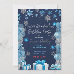 Invitation Winter Wonderland Fête d'anniversaire