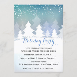 Invitation Winter Wonderland, Fête des Fêtes