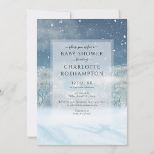 Invitation Winter Wonderland Forest Baby shower