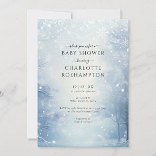 Invitation Winter Wonderland Forest Baby shower