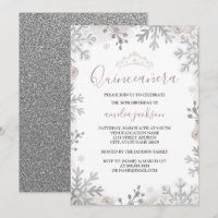 Winter Wonderland Quinceanera Blush Silver