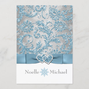 Invitation Winter Wonderland Rejoint Coeurs Mariage Invitatio