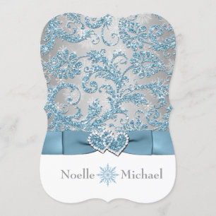 Invitation Winter Wonderland Rejoint Coeurs Mariage Invitatio