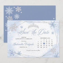 Invitation Winter Wonderland Snowflake Enregistrer la date