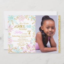 Winter Wonderland Snowflakes Sparkday Anniversaire