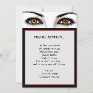 Invitation Witchoman Wicked Eyes Halloween Party