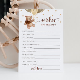 Invitation Wives for the Baby shower Teddy Bear Card