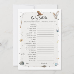 Invitation Wizard Baby shower Baby Babble Word Scramble Jeu