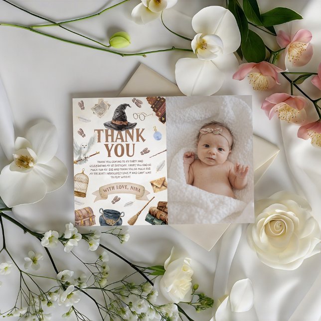 Invitation Wizards Photo Thank You Card (Créateur téléchargé)