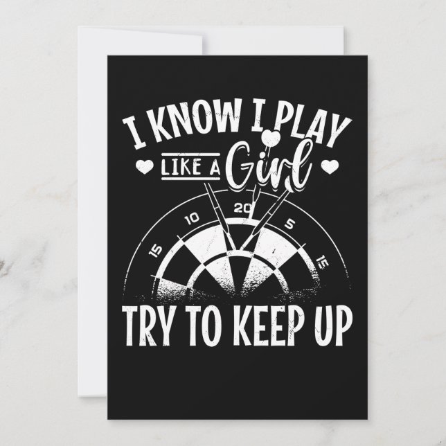 Invitation Women Dart Player (Devant)