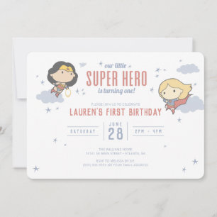 Invitation Wonder Woman & Supergirl   Anniversaire de Super H