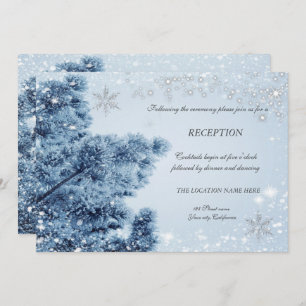 Invitation Wonderland hiver, Neige, Réception des Snowflakes