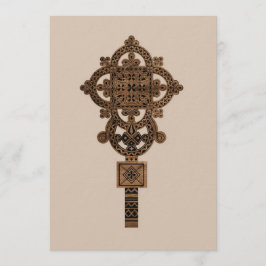 Invitation Wooden Hand Cross