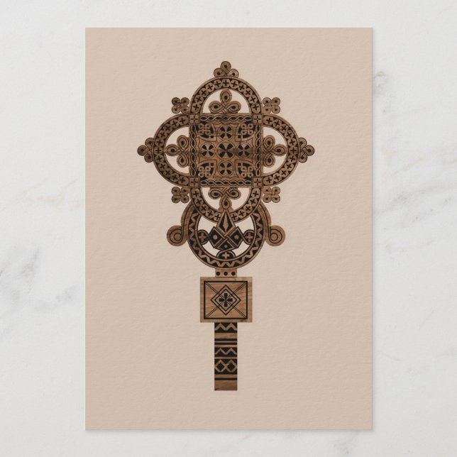 Invitation Wooden Hand Cross  (Devant)