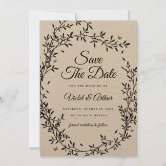 Invitation Woodland Charm Wedding Enregistrer La Date