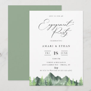 Invitation Woodland Forest Mountain