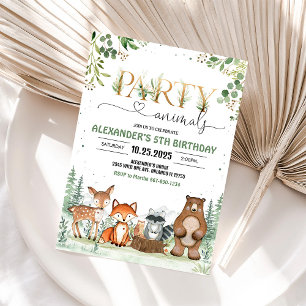 Invitation Woodland Party Créations Thème Anniversaire