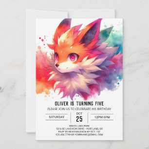 Invitation Woodland Printable Renard Anniversaire