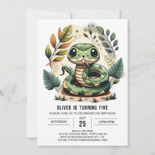 Invitation Woods Python fête anniversaire