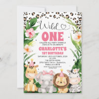 Wreath Cheetah Print Safari Wild One 1er anniversa
