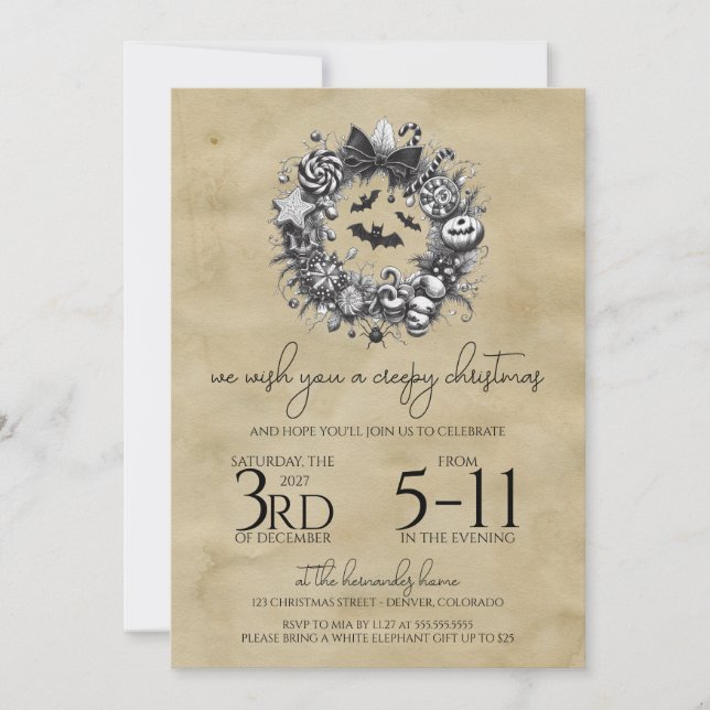 Invitation Wreath déplaisante (Devant)