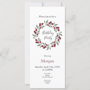 Invitation Wreath Red Berries